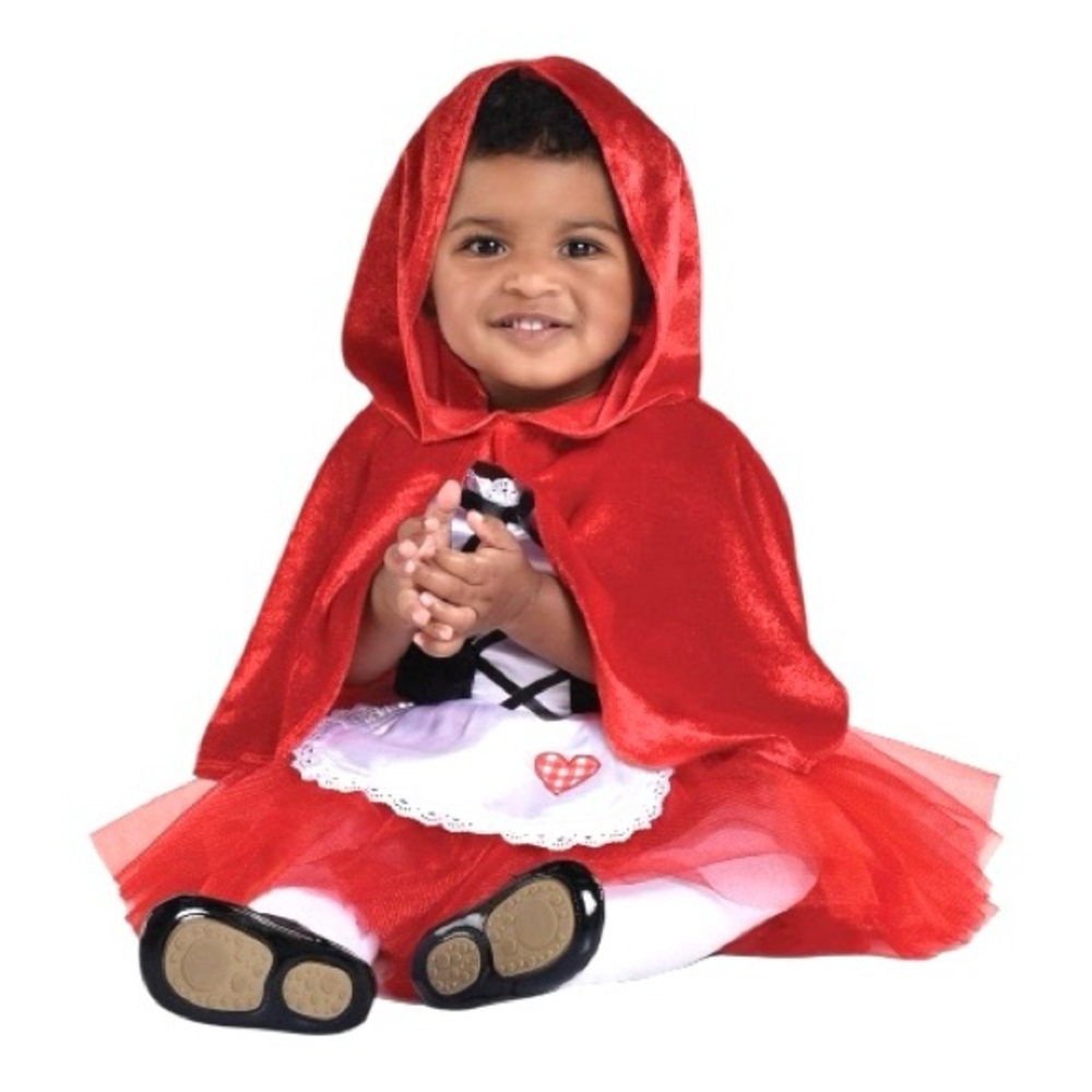 Baby Girl Halloween Little Red Riding Hood Costume 0-6 Months: Tutu Dress & Cape